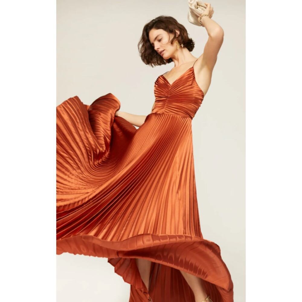 DELFI Collective Aria Brown satin Gown Size XS